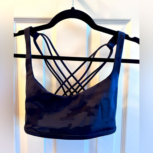 lululemon athletica Other - Lululemon Free To Be Wild Dark Camo Sports Bra in Size 14